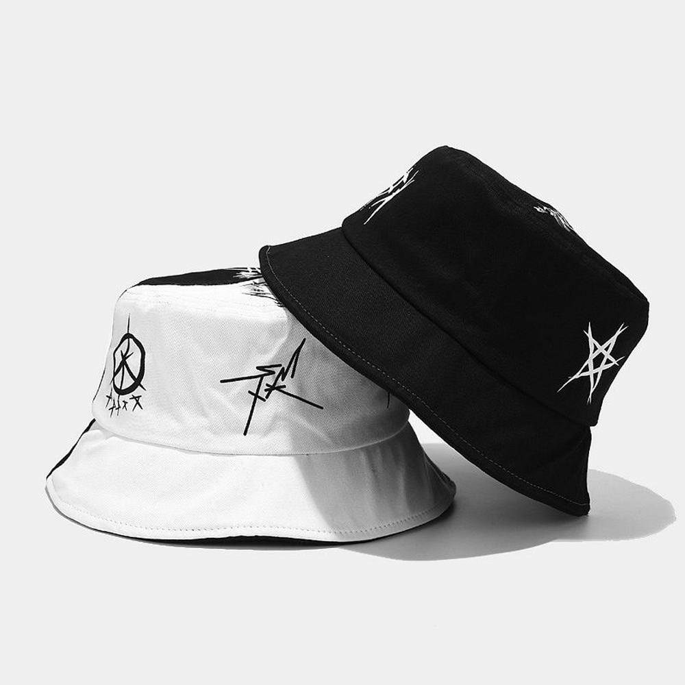Foldable Bob Fisherman Cap Summer Cotton Patchwork Graffiti Bucket Hat Men Women Outdoor Hip Hop Casual Travel Panama Gorros
