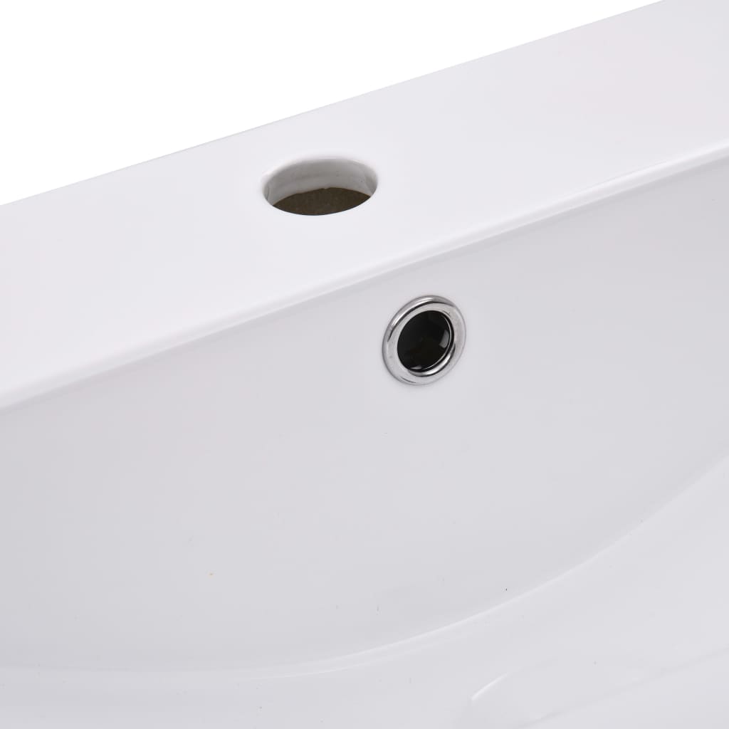 Built In Wash Basin 91 X 39.5 X 18.5 Cm Ceramic White