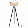 FLOOR LAMP TRIPOD WOODEN LAMPSHADE 45CM CAKE