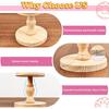 Wooden Donut Display Stand 4 Pack, Detachable Bagel Holder Stand, Dessert Table Tower Display Stand for Donut display Holder for Doughnut Birthday,