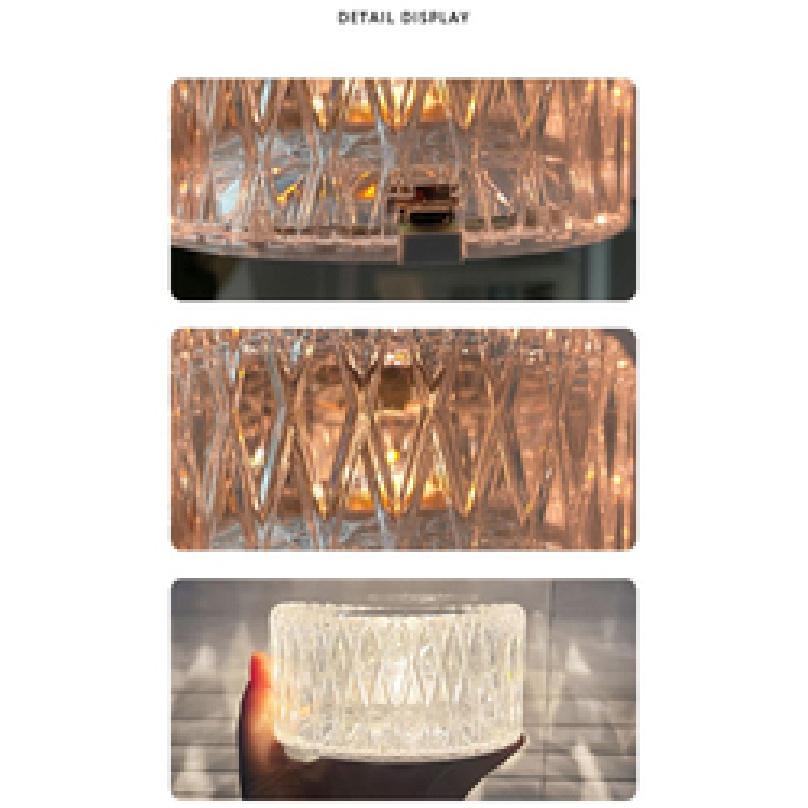 

Хрустальная настольная лампа Прозрачное стекло Хрустальная настольная лампа Светодиодная хрустальная настольная лампа Современная прикроватная лампа RGB 16 Colors