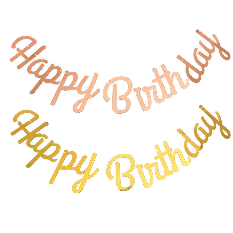 Floral Birthday Letter Banner One-Piece Decoration