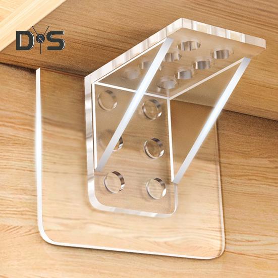 4Pcs Self Adhesive Shelf Support Punch Free Shelf Pegs Strong Load-bearing Easy Installation Cabinet Bookshelf Shelf Support