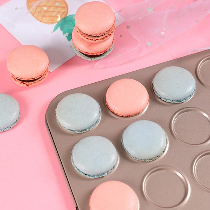 15 Cup Cookie Sheet Macaron Pan Baking Tray Cookie Sheet for Oven Baking Champagne Gold Baking Mold Macaron Baking Gift