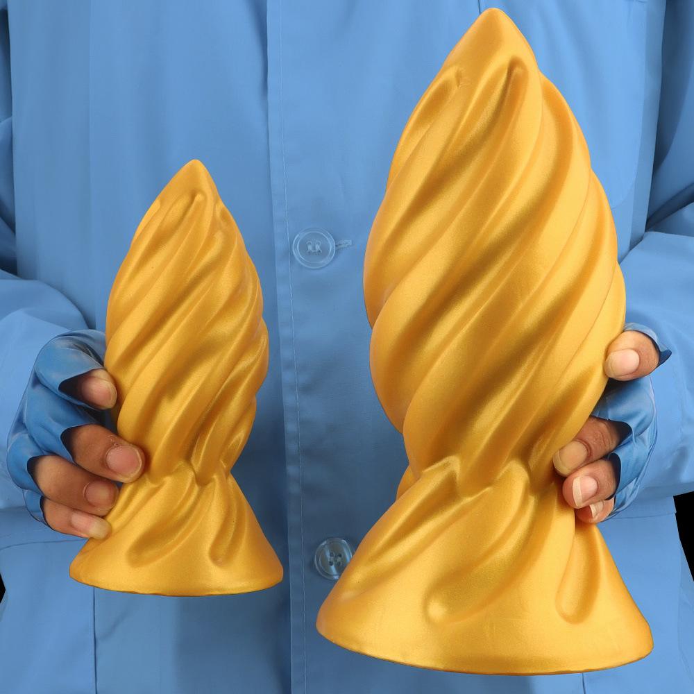 Riesiger Goldener Weicher Silikon Realistischer Dildo Buttplug Erwachsenen Analspielzeug Fisting Großer Schwanz Penis