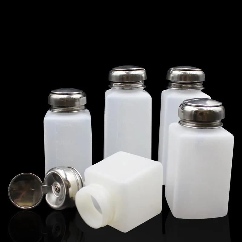 100-250ML Bottiglia Vuota con Pompa Liquido Alcolico Pressa Rimuovi Smalto Detergente Bottiglia Ricaricabile Dispenser Contenitore Manicure