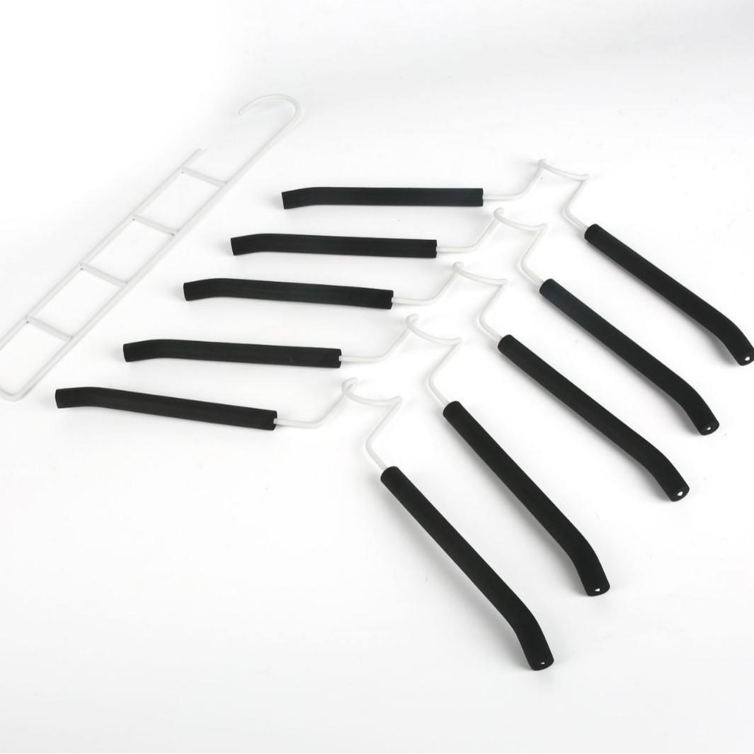 Металлические вешалки экономящие место 5-в-1 многослойные сверхпрочные вешалки для пальто и свитеров Подходят для общежития и гардероба стойки для хранения одежды белый 1400₽