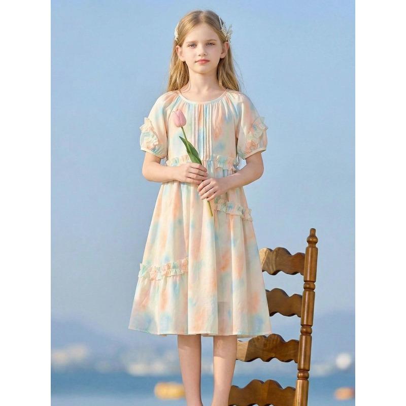 Sweet Girl s Dress - Summer Children s Loose Princess-style Dress 130