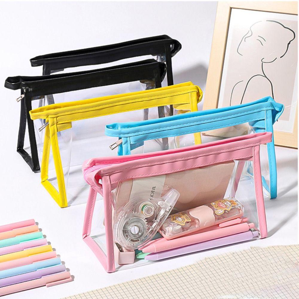 

PVC Pen Bag Transparent Stationery Organizer High Quality Stationery Bag Gift