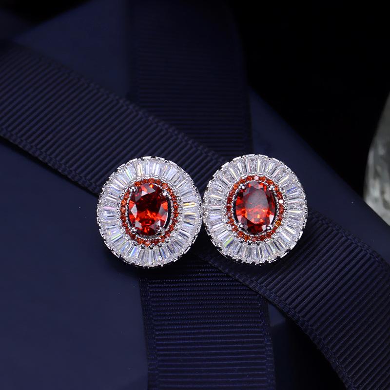 High-End Temperament Ladder Square Zircon Ear Jewelry, Quality Assurance, Anti-Allergic