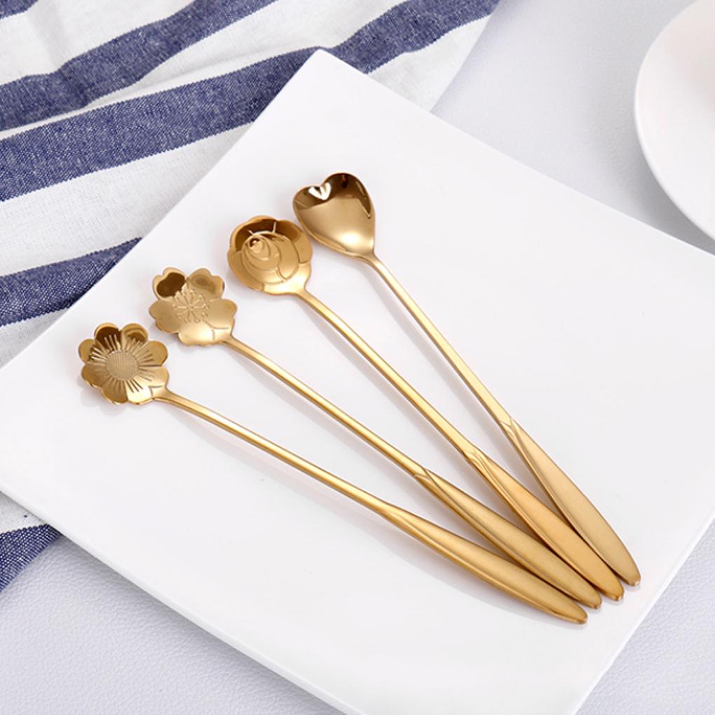 Nerezová dezertní lžíce Stylová pro všechny příležitosti Nerezové čajové lžičky Kovová čajová lžička