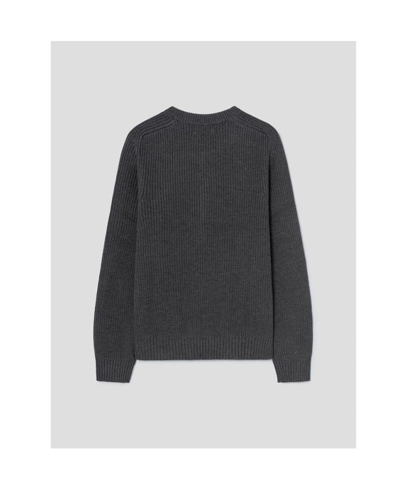 8Seconds Heavy Gauge Round Neck Cardigan Ash