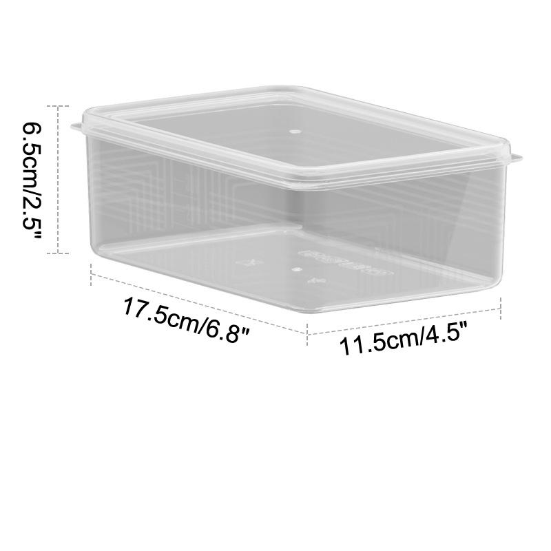 Small Food Preservation Boxes Refrigerator Frozen Meat Vegetable Fresh-Keeping Box Transparent Kitchen Sealed Storage Box
