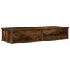 VidaXL Wall Shelf with Drawers Smoked Oak Engineered Wood 859963