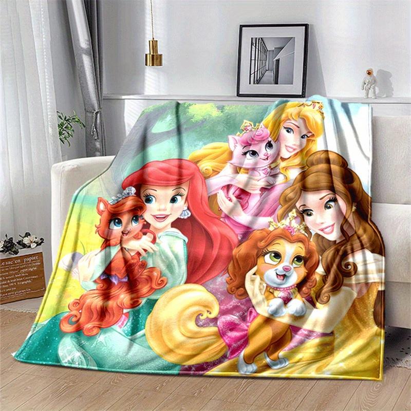 

1pc Princess Print Blanket, Cute Cartoon Design, Living Room Home Decoration Sofa Travel Soft and Cozy 130cmx150cm