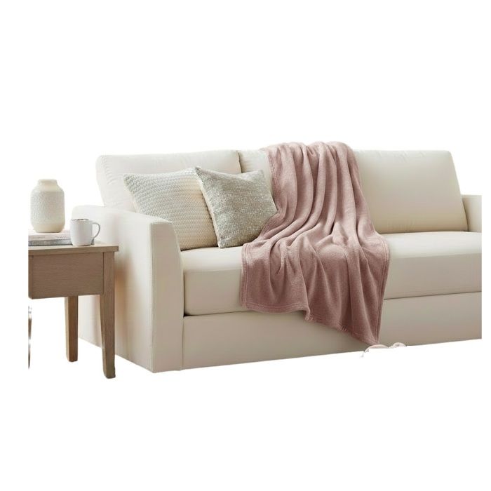 Plaid 130 x 180 cm Flanelle douceur Rose