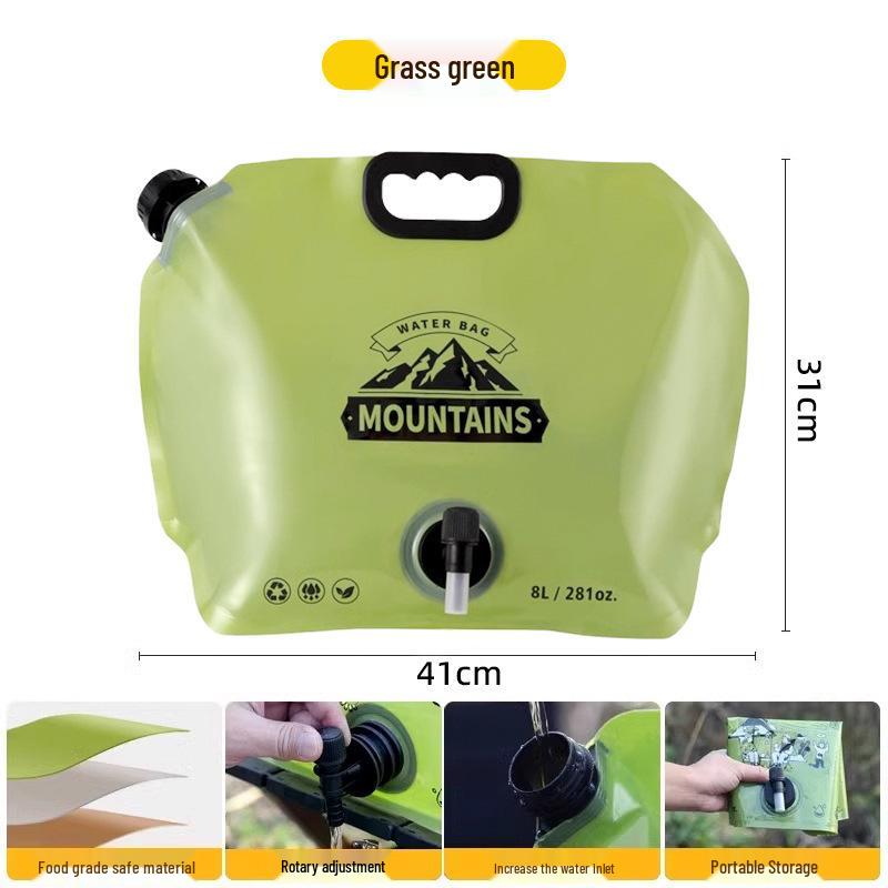 Large Capacity Foldable Portable Water Bag for Camping & Festivals 8L Capacity