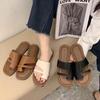2024 Spring/Summer Women's Retro Toe-Loop Slippers - Simple Korean Style Roman Sandals