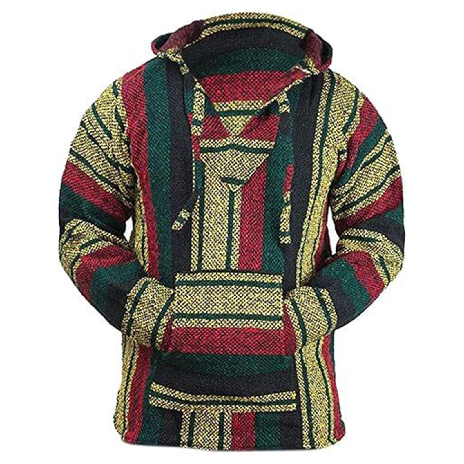 

Мужское Худи в Трайбл Стиле Комфортное С Капюшоном С Длинными Рукавами XXL