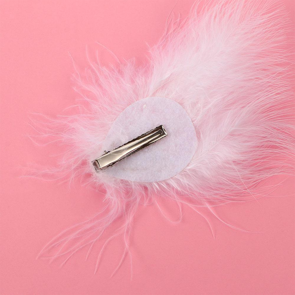 New Barrette Girls Pearl Cute Big Headwear Hair Clips Hairpins Feather