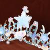 DIEZI Korean Sweet Cute Rhinestone Tiara For Women Party Luxury Elegant Bridal Bride Crystal Crown Hair Accessories Jewelry