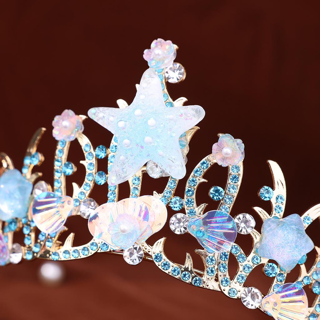DIEZI Korean Sweet Cute Rhinestone Tiara For Women Party Luxury Elegant Bridal Bride Crystal Crown Hair Accessories Jewelry