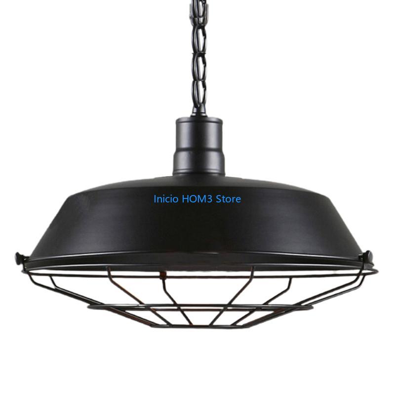A5YD Vintage Pendant Lamp Lampshade Light Industrial Retro Iron Hanging Ceiling Lamps E27 Chandelier Lampshade for