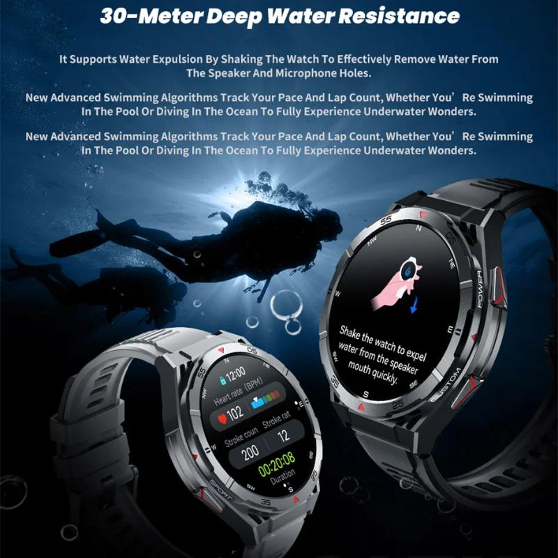 2025 New GPS Smart Watch Men Bluetooth Call 100+Sport GPS Track Watches Voice Assistant Waterproof Smartwatch For Android IOS