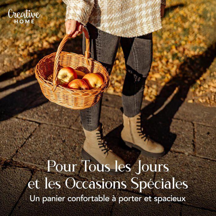 Panier de Pâques en Osier - Creative Home - 30 x 27 x 24 cm - Artisanal - Naturel - Marron