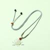 Elegant Natural White Agate Pendant Necklace with Wire Wrap, Fine Cord, Hanfu Inspired, New Chinese Style