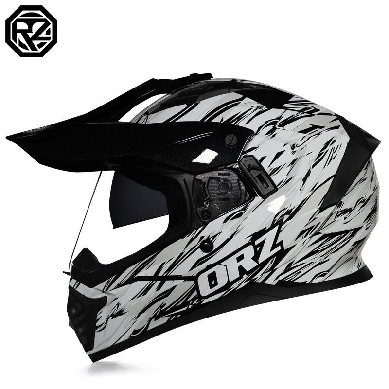 Unisex Motorcycle Rally Helmet with Single Visor for Road and Off-Road Long Distance Travel