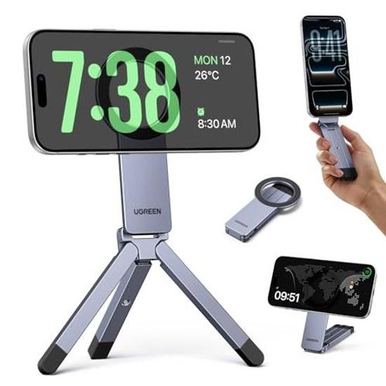 UGREEN Smartphone Stand MagSafe Mobile + Handheld Tripod Connection Mode Multi-angle Adjustment Foldable Lightweight Compatible 1/4 Screw Hole Tripods