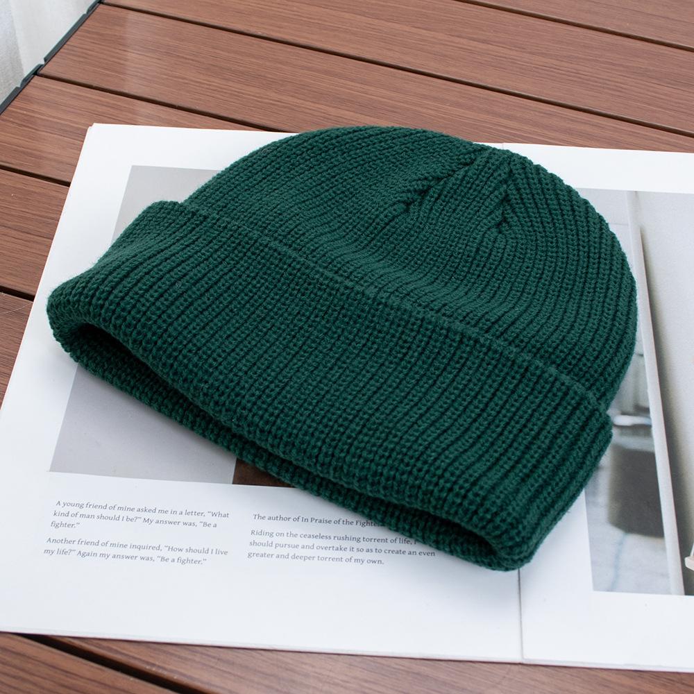 High quality solid color light board wool hat autumn and winter warm knitted hat men's and women's versatile ear protection hat windproof cold hat