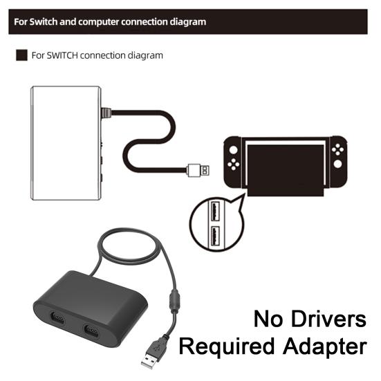 

Адаптер игрового контроллера с 2 портами Zero Latency No Lag Plug-and-Play USB Wireless