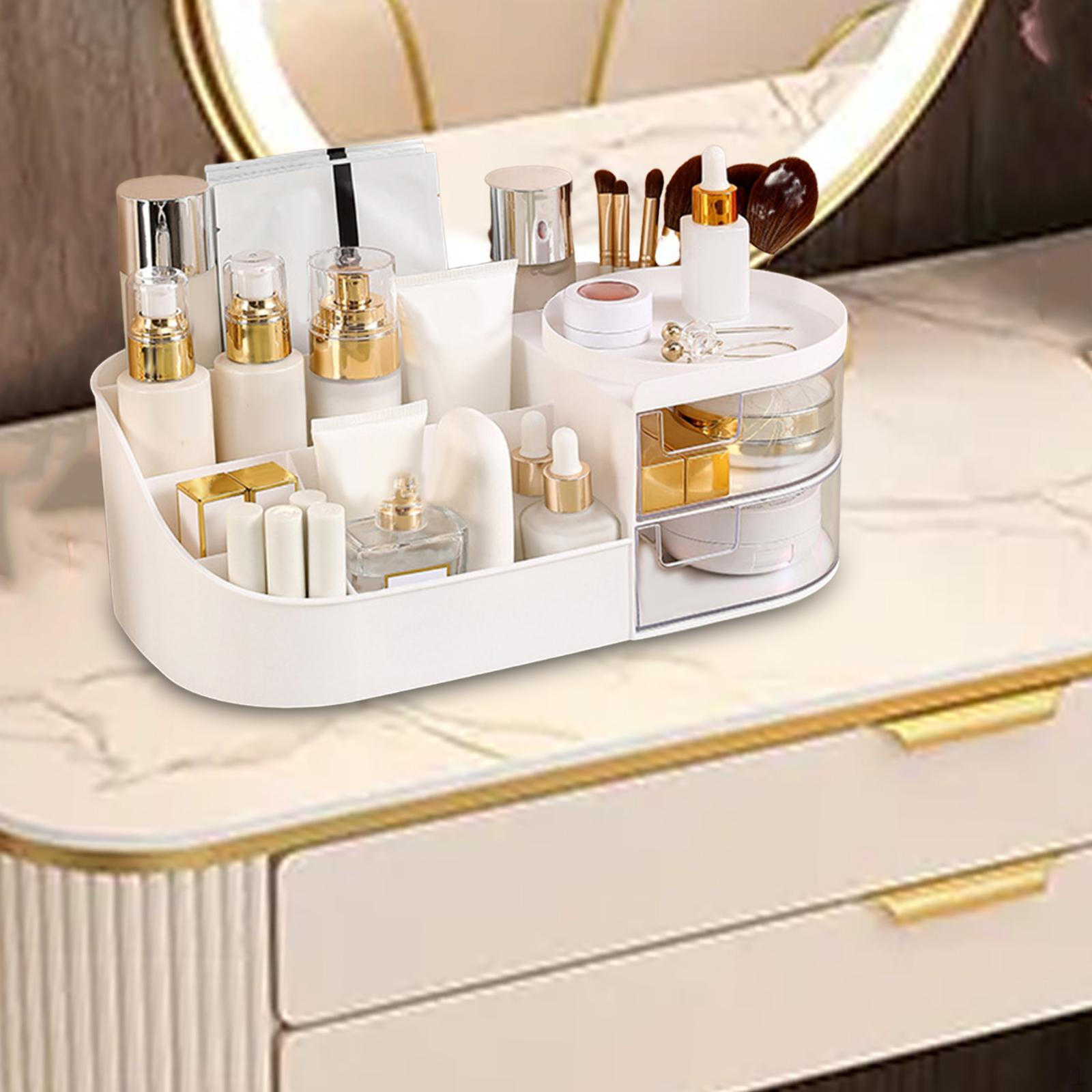 Desk Storage Box Cosmetic Organizer Accessories Waterproof Multi-Layer Portable Case Jewelry 33.5cmx19cmx12cm