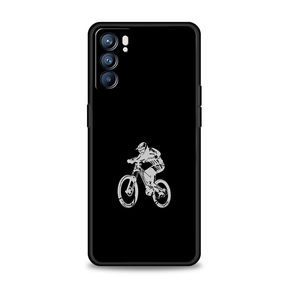 Mountain Bikes Cycling Phone Case For Oppo Find X5 A54 A53 A52 A9 2020 A15 A95 A16 A76 A74 A12 Reno7 SE Reno6 Pro Plus 5G Cover