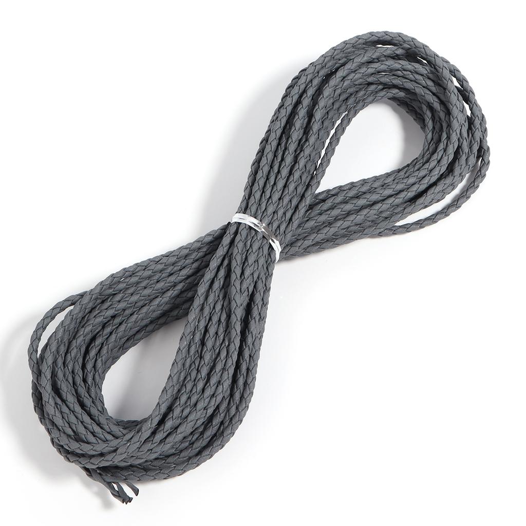 10 Meter 3mm Geflochtene Lederkordel Seil 4 Stränge Weiche PU-Lederkordel Für DIY Schmuckherstellung Halsketten Weben Armband Anhänger Dekoration
