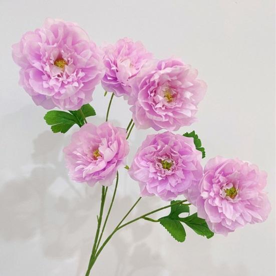 Artificial Peony Flower 6 Heads Blooms Faux Silk Peonies with Stem Fake Flower Branches for Vase Wedding Centerpieces Floral Arrangements