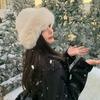 Y2K Fluffy Faux Fur Bucket Hat Women Rabbit Fur Warm Thick Plush Winter Hat Lady Luxury Fashion Furry Panama Fisherman Cap
