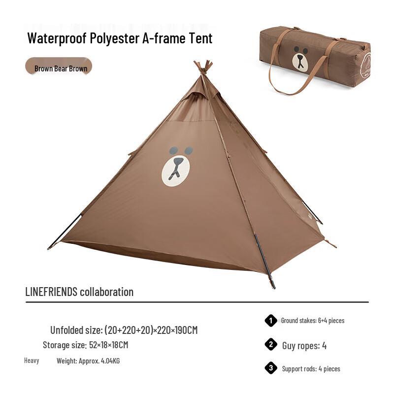 Mobi Garden Line Friends Pyramid A-Tent