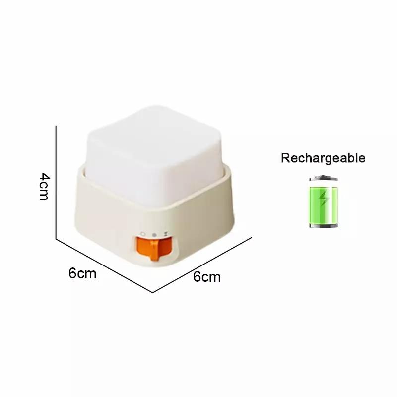 Mechanical Keyboard Button Night Light USB Rechargeable Dimmable Bedside Lamp Small Portable Nursery Sleep Light Room Atmosphere Decor