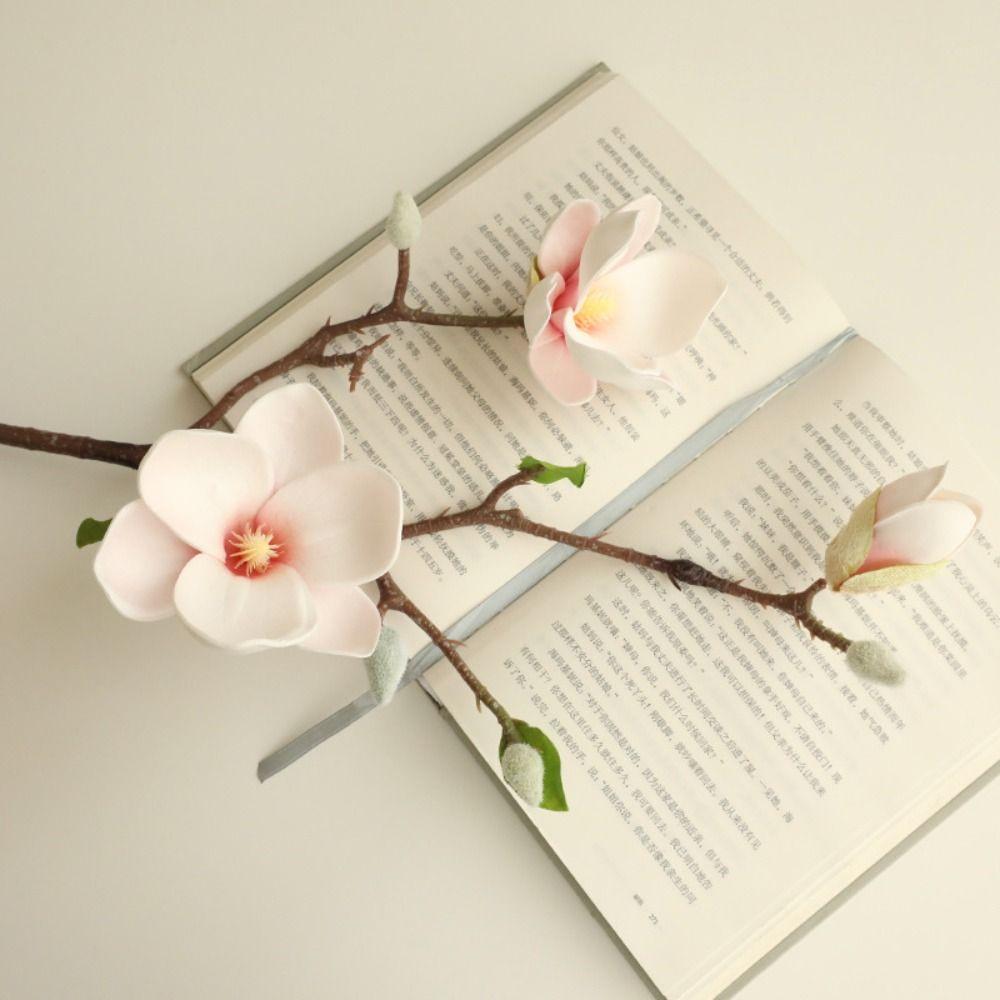 Artificial Simulation Big Magnolia Luxury Fake Flowers Artificial Magnolia Flower  Vase