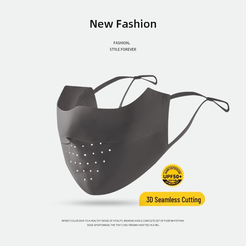 Ono Blush High-End Facekini: Ice Silk UV Protection, Breathable Sunscreen Mask with Eye Corner Shield for Women