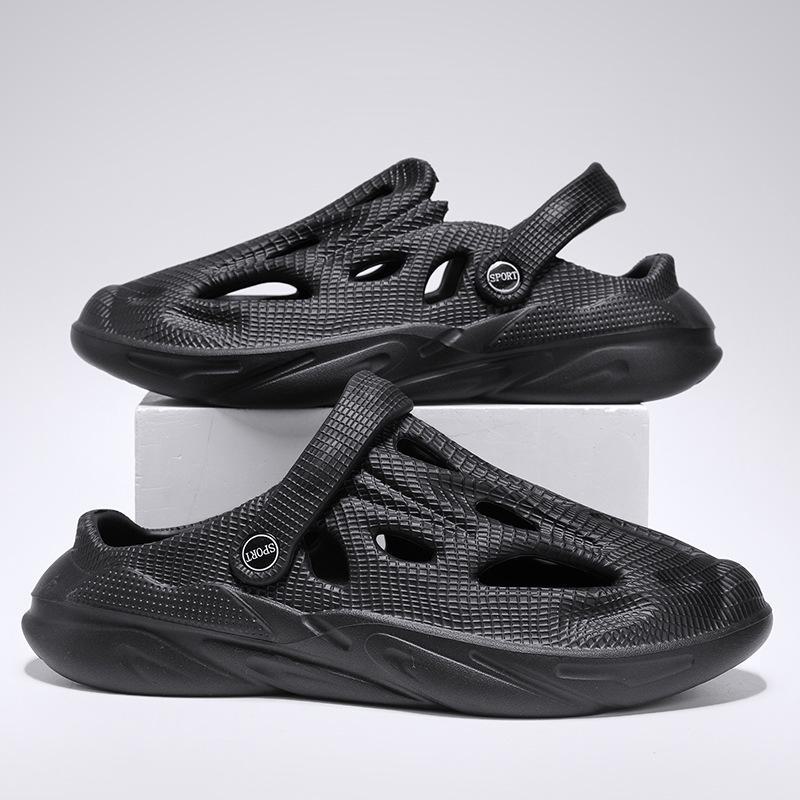 Men's Trendy Summer Coconut Hole Sandals: Outdoor Hollow Beach Slippers