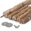 Bird Perch Set Natural Wood Stand Parakeet Toys Multi Branch Bird Cage Accessory