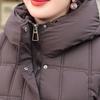 Fashion Woman Winter Long Coats Hooded Thick Warm Casual Winter Jacket Women's Parkas With Belt