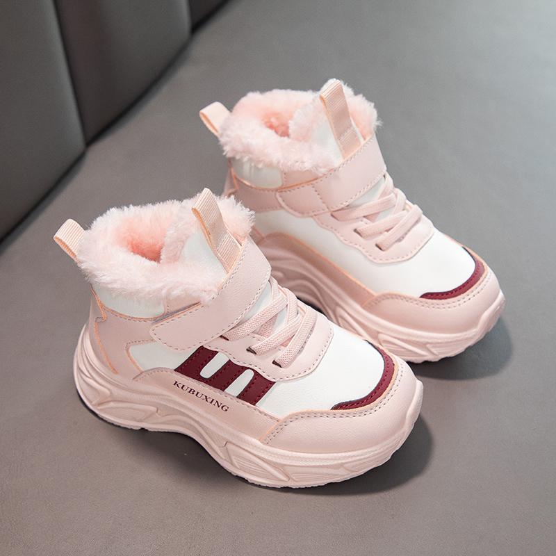 

Children s Fashion Autumn And Winter High Top Breathable Casual Shoes Kids Running Sports Students Girls Trending Comfortable Gym Sneakers 37 рожевий