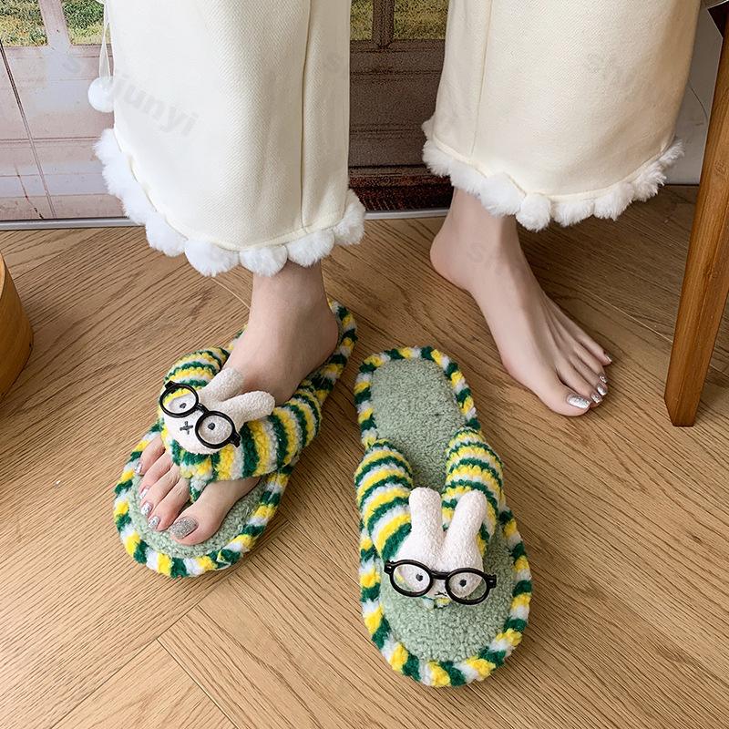 Women's Cotton Slippers 2025 Autumn Winter Fashion Indoor Non Slip Home Shoes Lightweight Comfortable Outdoor Plush Flip Flops