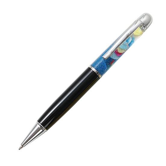 Ballpoint Pen 1.0mm Smooth Black Ink Pen Ergonomic Grip Unique Floating Liquid Desk Pen Relaxing Stress