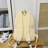 Solid Color Small Backpack Retro Student Schoolbag